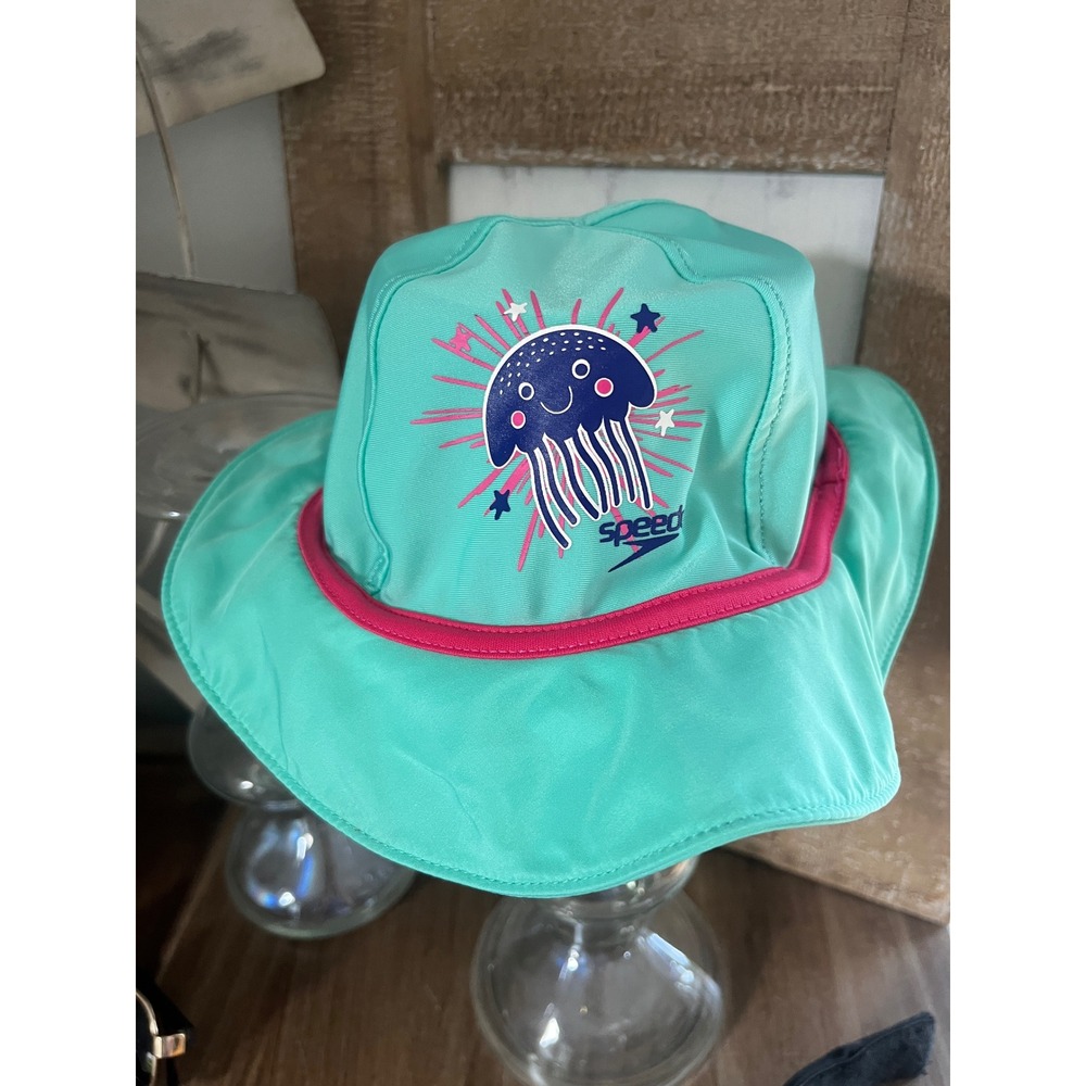 Speedo Turquoise Swim Hat UV 50+ Sun Protection Baby L / XL